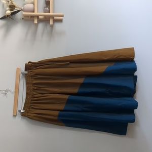 TOAST color block skirt, side tie, US sz12